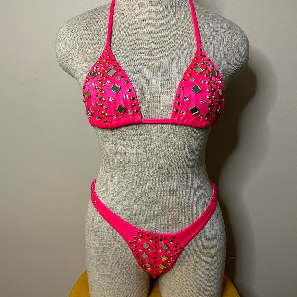 Bedazzled Pink Bikini Set